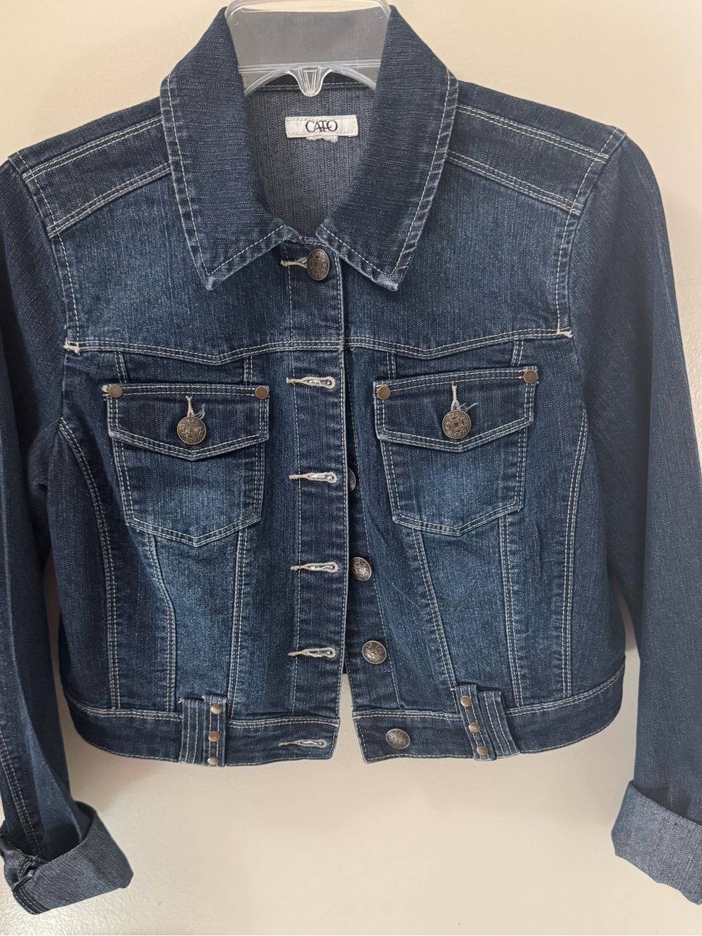 Cato Women's Medium Wash Blue Denim Jacket